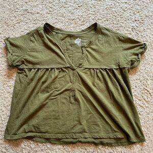 Pilcro army green blouse 100% cotton